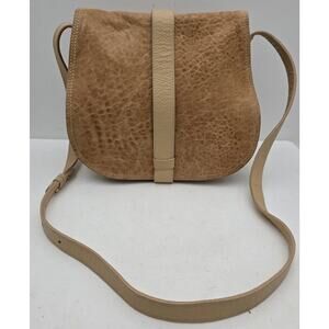 Innue Flap Crossbody Bag Natural Beige and Pebble Grain Leather Medium Italy